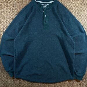 Faded Glory Men's Deep Teal Long Sleeve Henley